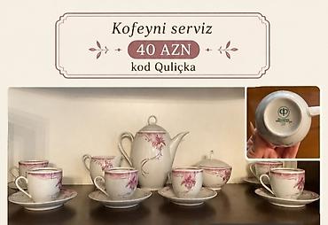kofe servisi: Qəhvə dəsti, rəng - Ağ, Farfor — 1