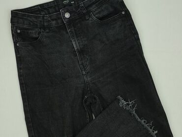 woskowane spodnie z wysokim stanem h m: Jeans for women, size L (EU 40)