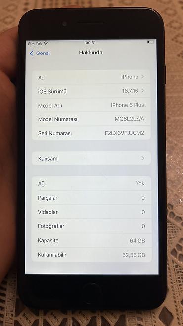 Apple iPhone: IPhone 8 Plus, 64 GB, Black Titanium — 9