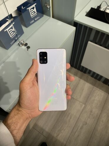 Samsung: Samsung Galaxy A51, 128 GB, rəng - Ağ, Barmaq izi