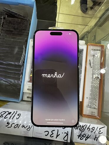 Apple iPhone: IPhone 14 Pro Max, Б/у, 256 ГБ, Deep Purple, Защитное стекло, Коробка, 99 %