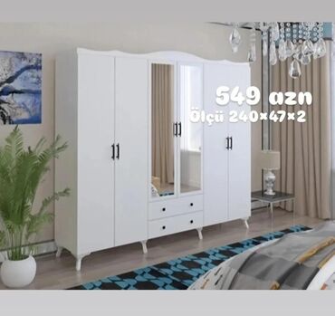Dolablar: Yeni, Açılan, 3 qapılı Düz dolab, Qarderob, paltar dolabı, Azərbaycan — 19