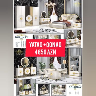 Yataq otağı dəstləri: İkinəfərlik çarpayı, Dolab, Komod, Termo, Azərbaycan, Yeni — 23