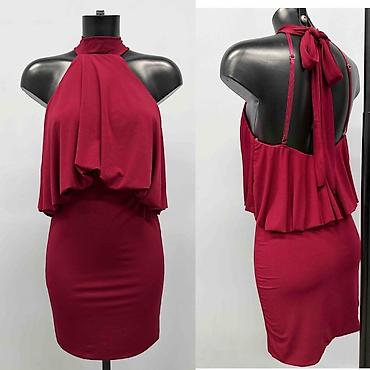 kravata: ✅Elegantna ženska mini haljina sa visokim okovratnikom i vezivanjem na — 1