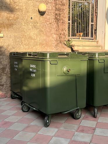 ucuz mal: Zibil qutusu dəmir 1100L və ya 1.1kub Mağaza bağlandığı üçün satılır — 2
