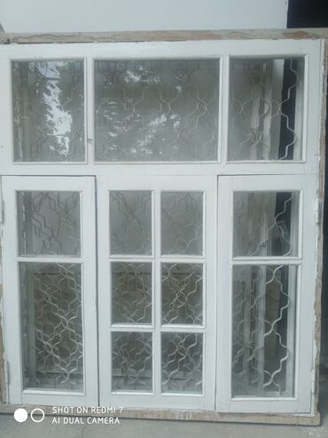 пластиковык окна: Деревянное окно, цвет - Белый, Б/у, 170 *130