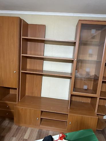 Шкафтар: Дубал шкаф, Дубал шкаф түрү: Модулдуу, Үй, конок бөлмөсү үчүн, Колдонулган, Өзгөчөлүктөрү: Телевизор коюучу бөлүк менен — 5