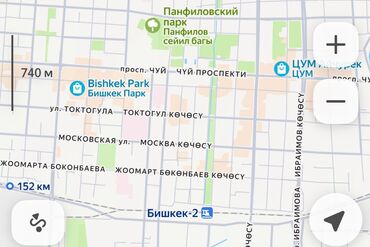 элитный дом ош: Студия, 25 м², С мебелью, Без мебели