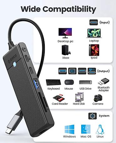 notebook bluetooth: ⚡ ORICO 6-in-1 Docking Station – Gündəlik tələblər üçün ideal seçim! — 7