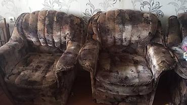 Комплекты мягкой мебели: Комплект мягкой мебели, Б/у, Самовывоз, цвет - Коричневый — 1