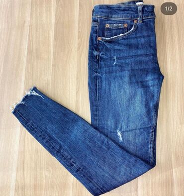 şalvar zara: Джинсы Zara, S (EU 36), M (EU 38), цвет - Голубой