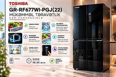 nn telecom: Toshiba GR-RF677WI-PGJ(22) dörd qapılı soyuducu - Origin Fresh — 1