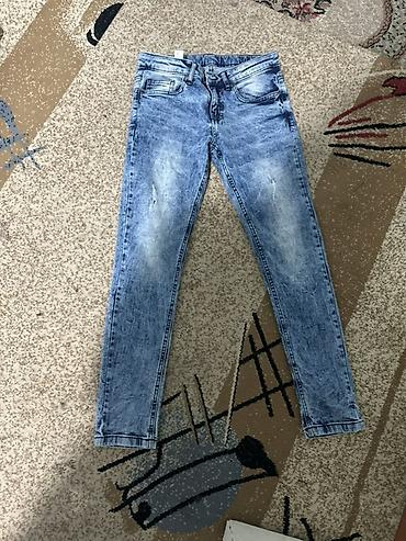 Джинсы: Набор джинсов (3 пары), синие/голубые оттенки, варёный/acid wash. 3 — 3