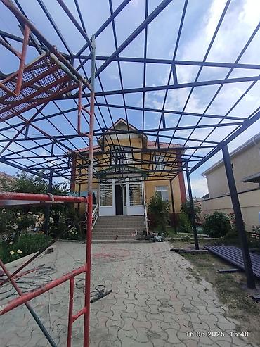 полог тент: Навес для двора/парковки из металла с кровлей из профнастила. - — 5