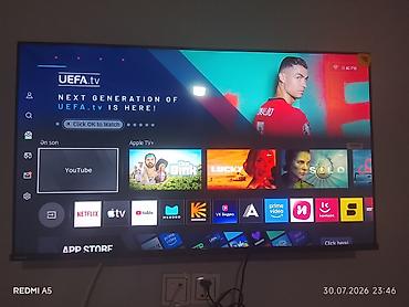 aparat internet pe televizor: Toshiba smart TV – böyük ekran, nazik çərçivə, divara montaj üçün — 3