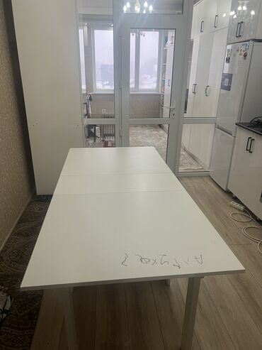 стол кухонный: Кухонный Стол, цвет - Белый, Новый