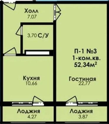 панельный дом: 1 комната, 53 м², 107 серия, 5 этаж, Евроремонт