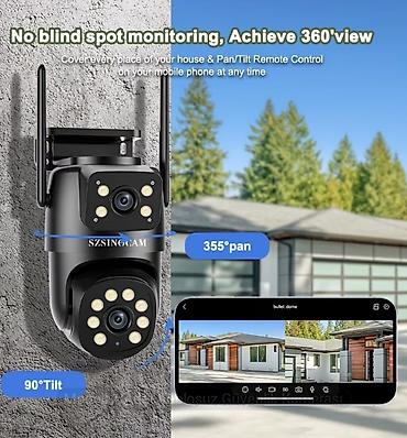 Фото и видеокамеры: SZSINOCAM Wi‑Fi Təhlükəsizlik Kamerası – Dual lens və dual ekran — 6