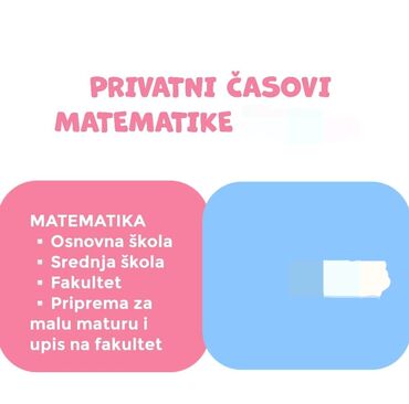Obuka i kursevi: Nudim privatne časove matematike za pripremu male mature, prijemnih — 5