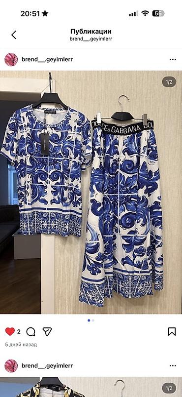 Kişi geyimləri: Məhsul: Dolce & Gabbana dəsti - Tərkib: köynək + şort - Dizayn — 1