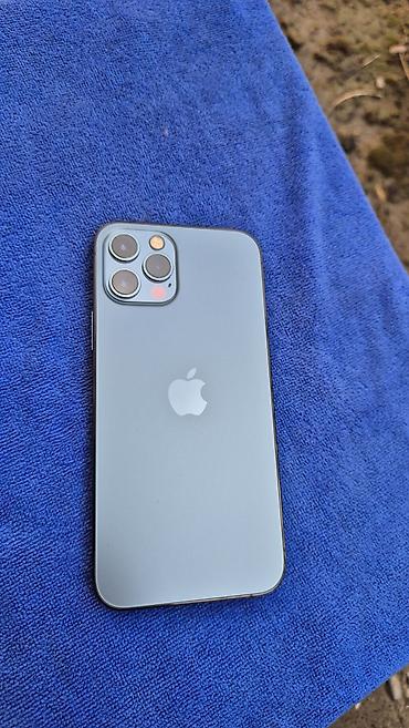 Apple iPhone: IPhone 12 Pro, Б/у, 128 ГБ, Pacific Blue, Защитное стекло, Чехол, 68 % — 10
