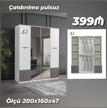 cat 6: Yeni, 3 qapılı, Güzgülü, Ağ, Kupe, Düz dolab — 1