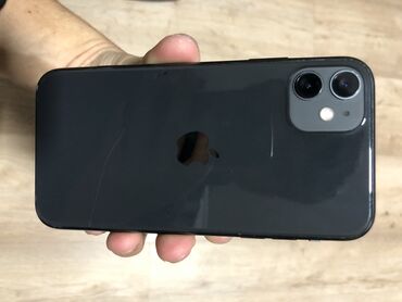 Apple iPhone: IPhone 11, Колдонулган, 128 ГБ, Black Titanium, Кабель, 86 %