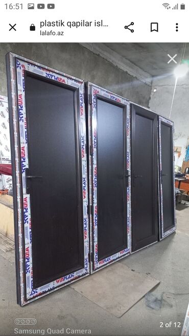 Plastik pəncərələr: Plastik Alüminium Şüşe Qapı Pəncərə. Kəyfiyətli. SƏRFƏLİ — 19