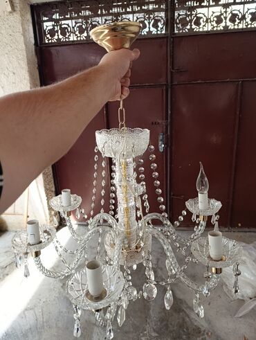 Окна: Kristal çilçıraq – klassik dizayn - Material: şəffaf kəsimli kristal