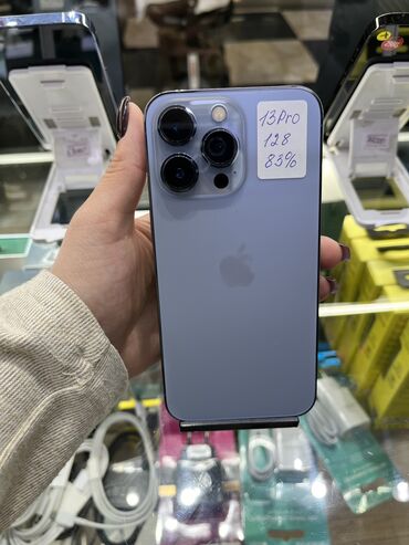 айфон 13 128: IPhone 13 Pro, Колдонулган, 128 ГБ, Sierra Blue, Коргоочу айнек, Каптама, 83 %