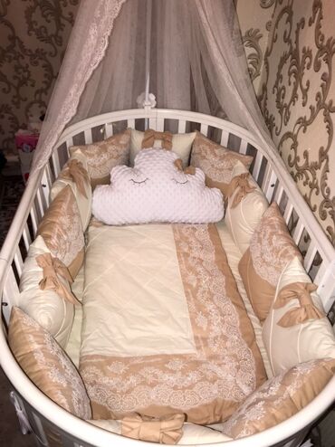 б у мебель в караколе: Продаю детскую кровать 7в1 трансформер, в комплекте бортики