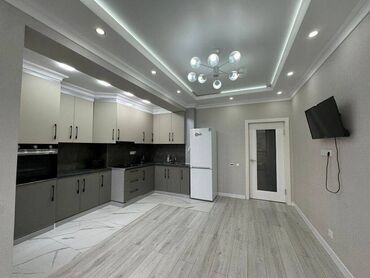 ыссык куль комнаты: 2 бөлмө, 74 кв. м, Элитка, 11 кабат, Евроремонт