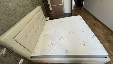 детская кроватка с бортиком и матрасом: Эки кишилик керебет, Матрасы бар, узуну - 200 см
