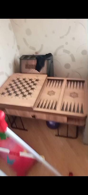 nerd taxta oyunu: Ağacdan hazırlanmış çoxfunksiyalı oyun masası. - Üst hissə qatlanan — 2