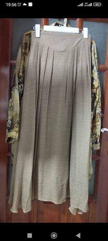 Другая женская одежда: Женский комплект рубашка длинная почти до колен+длинная юбка спереди — 7