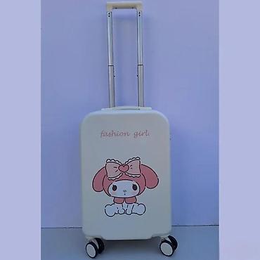 Rančevi, torbe i koferi: Dečji/ženski kofer sa crtanim likom – kabinski format - Dizajn: krem — 1