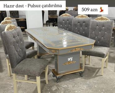Uşaq və gənc otağı üçün dəstlər: Qonaq otağı üçün, Yeni, 6 stul