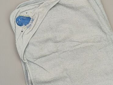 Textile: PL - Towel 100 x 88, color - Light blue, condition - Good