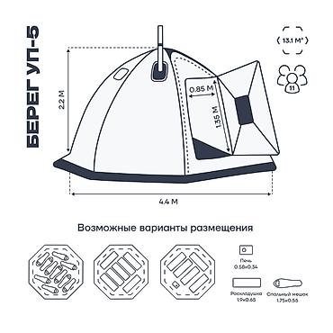 Палатки: Универсальная палатка УП-5 – это двухслойная быстросборная палатка — 3