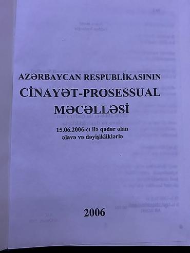 Tədris ədəbiyyatı: Azərbaycan Respublikasının Mülki Məcəlləsi, Cinayət-Prosessual — 7