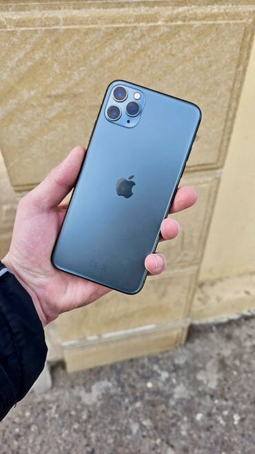 iphone 11 almaq: IPhone 11 Pro Max, 64 GB, Matte Midnight Green, Simsiz şarj