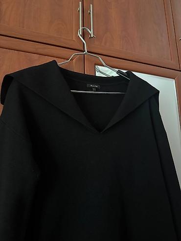 deri geyim: Qara rəngli tunika/kardiqan tipli üst geyim - Brend: Massimo Dutti — 2