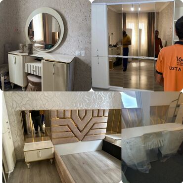 кровать бу купить: İkinəfərlik çarpayı, Dolab, Termo, 2 tumba, İşlənmiş