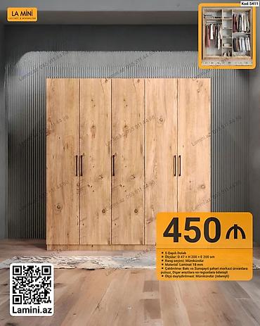 kapilar: LA MINI – 5 qapılı dolab (Kod: 5411) - Model: Lakonik və minimal — 1