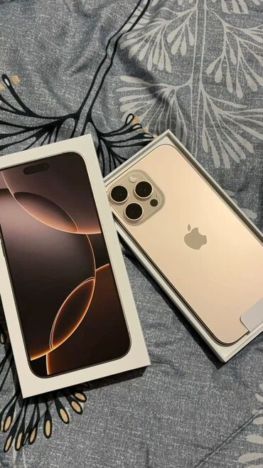 apple 4s 16gb: IPhone 16 Pro Max, Жаңы, 256 ГБ, Заряддоочу түзүлүш, Кабель, Куту, 100 %