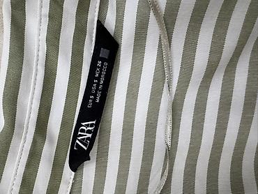 Женская одежда: Zara qadın köynəyi – zolaqlı, oversize kəsim. - Brend: ZARA (etiketdə — 6