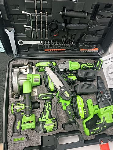 Наборы электроинструментов: Многофункциональный набор аккумуляторного электроинструмента 21V — 6