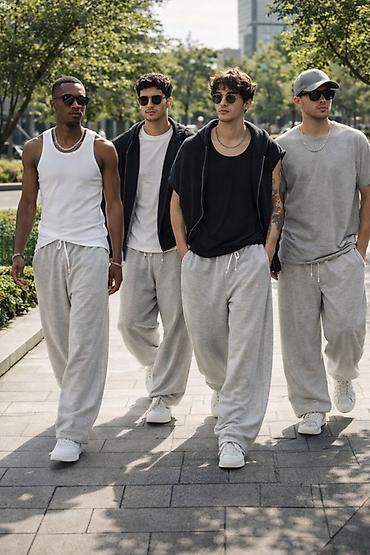 Брюки: Мужские брюки свободного кроя Silver Mode Relax Pro, светло‑серые — 6