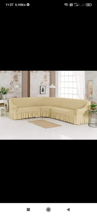 Другой текстиль: Угловой диван чихол Жатка кочиства Товар из Турции 3 метр до 8 метр — 9