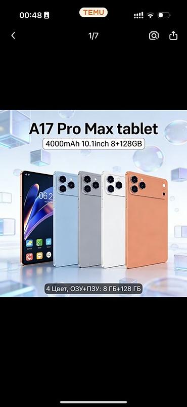Digər planşetlər: A17 Pro Max planşet - Ekran: 10.1 düym IPS, 1280×800 HD həlli – — 1